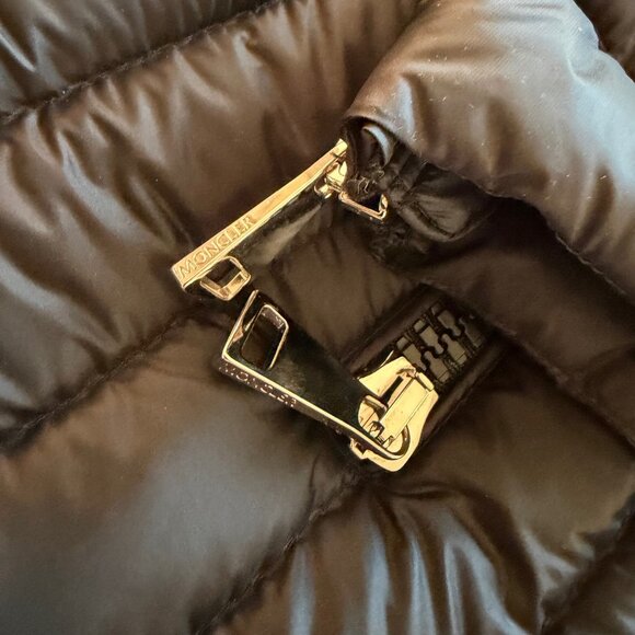 Moncler Longue Saison Blen Giubbotto Black Down Puffer Jacket Women's Medium - Picture 11 of 11